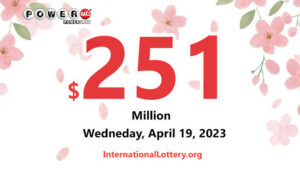 2023年4月17日的Powerball结果：大奖金额为2亿5100万美元。